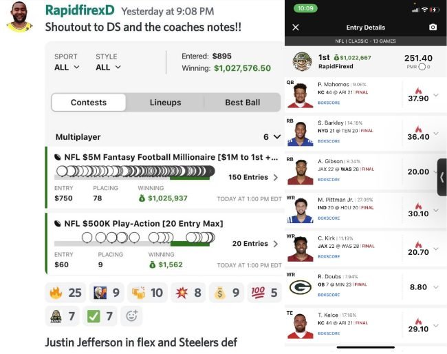 RapidFireXD-1Million-DFS-NFL-DraftKings-Week1-650x514