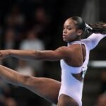 American gymnast Shilese Jones pointing toward 2028 Olympics following knee injury at US trials