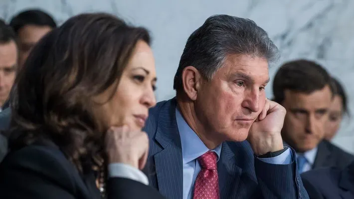 Joe Manchin, one of the few threats to Kamala Harris, says he won't take her on