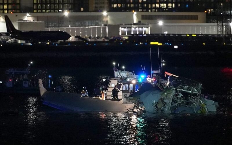 Passenger jet with 64 aboard collides with Army helicopter while landing at Reagan Airport near DC